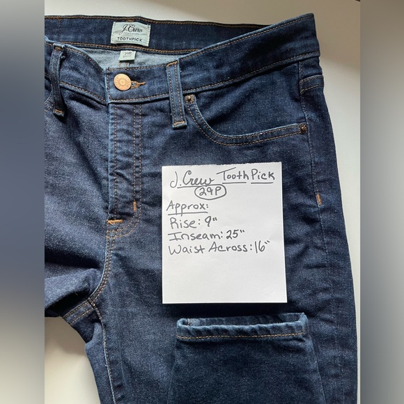 Petite J. Crew Trademark Toothpick Skinny Jeans - Size 12P - Picture 2 of 15
